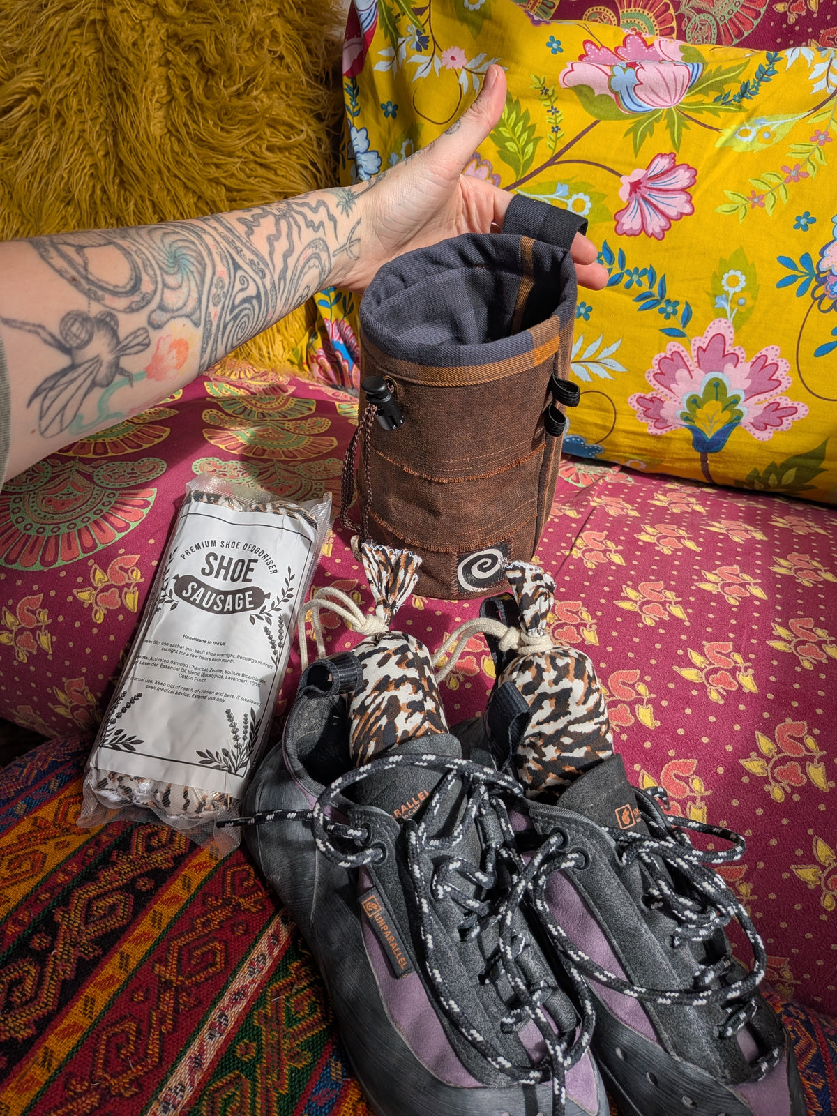 Climbers combo - chalk bag and shoe deodorisers